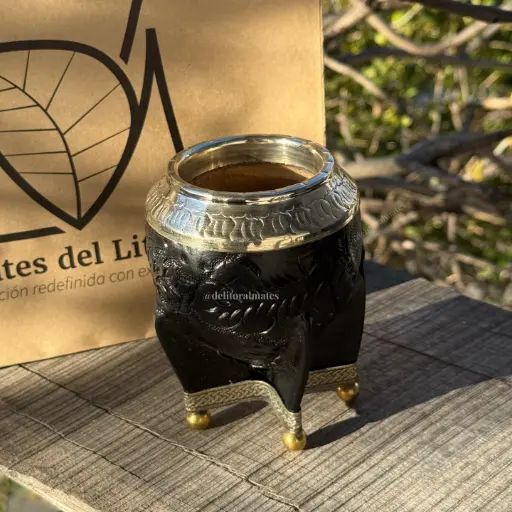 Torpedo de calabaza, virola de alpaca, base con bolitas