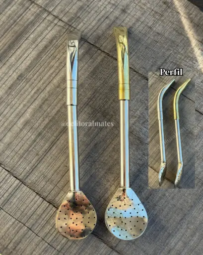 Bombilla pico de loro de alpaca